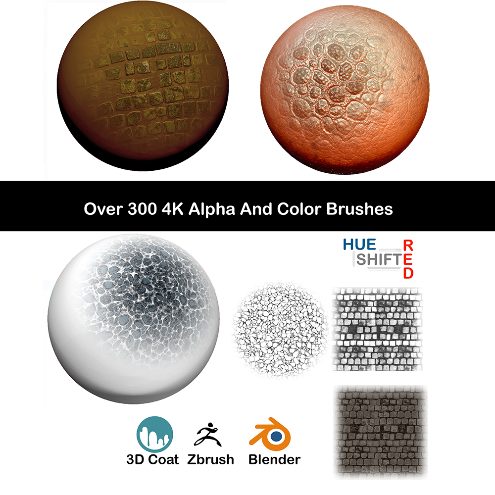 4k Alpha and Texture Brushes(digital download)