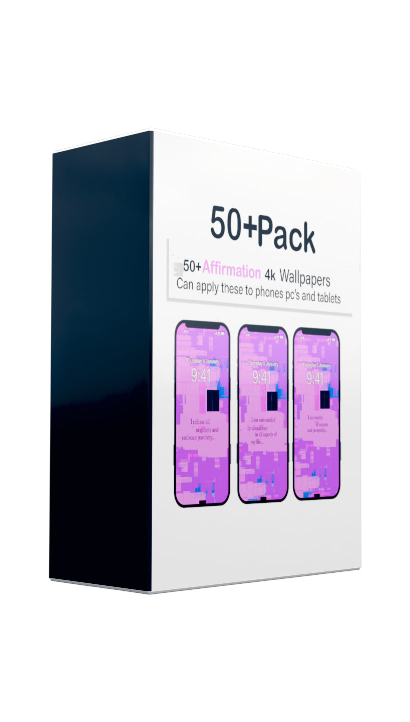 50+ Abstract affirmation screen wallpapers for phones, tablets, and pcs (digital download)