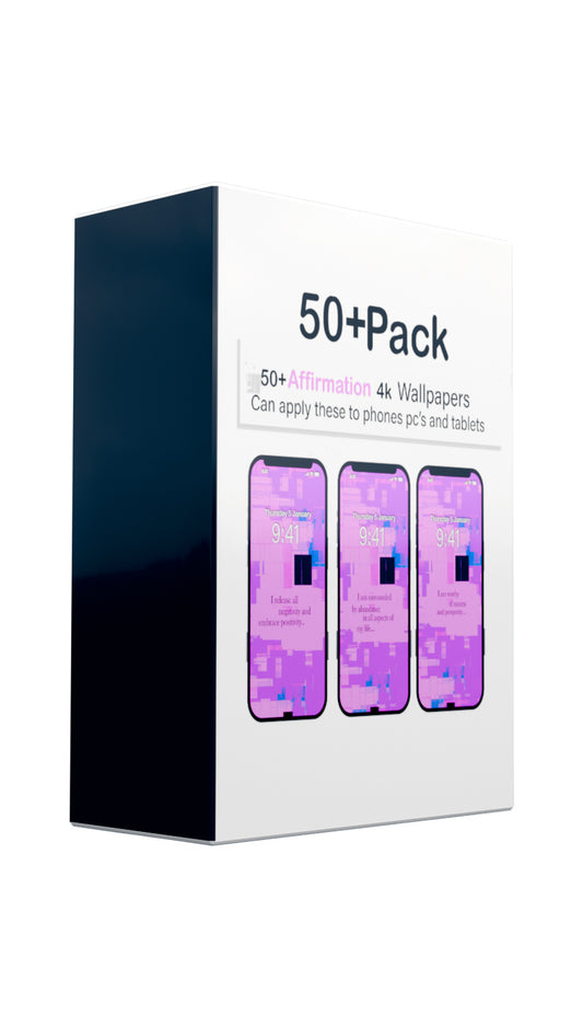 50+ Abstract affirmation screen wallpapers for phones, tablets, and pcs (digital download)